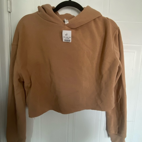 Host Pick- Tan cropped hoodie - Picture 2 of 3